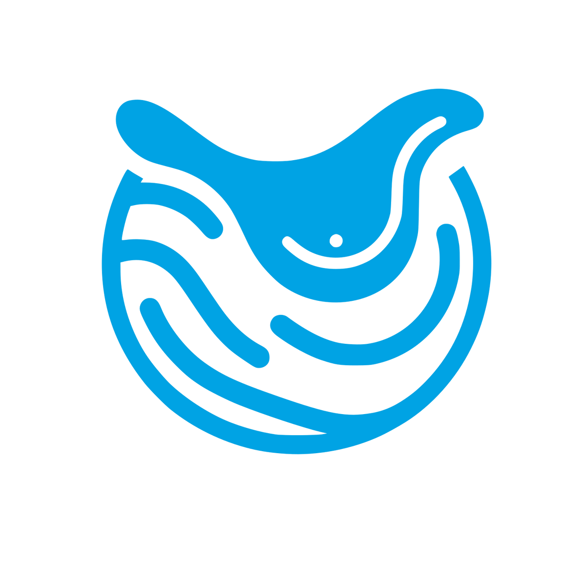 Saddle Wave Logo #00a3e4