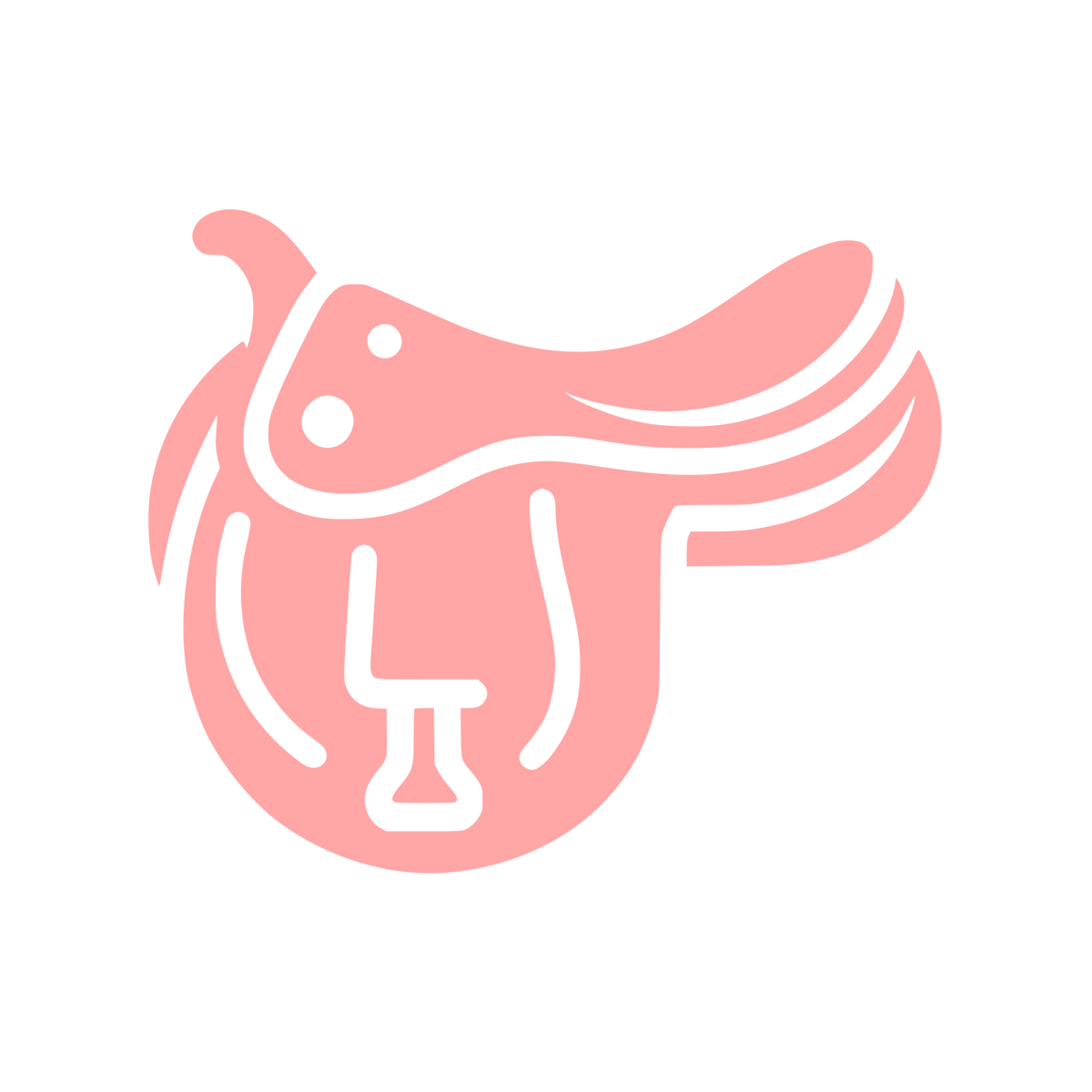 Saddle Wave Logo #ffa6a6