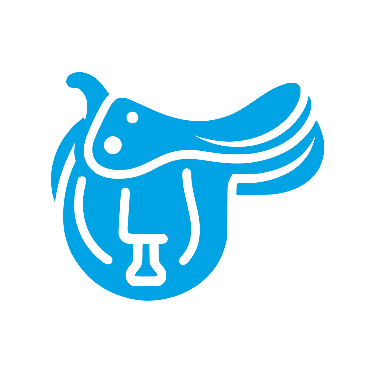 Saddle Wave Logo #00a3e4