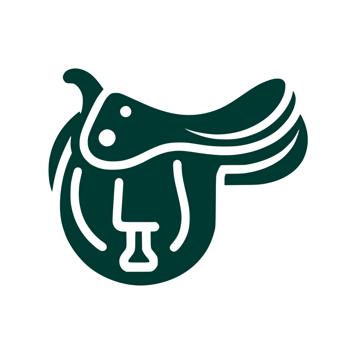 Saddle Wave Logo #003932