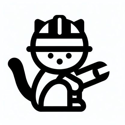 Cat with Wrench Logo
