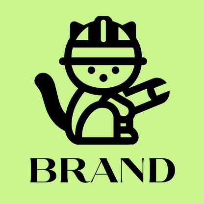 Cat with Helmet and Wrench Logo preview