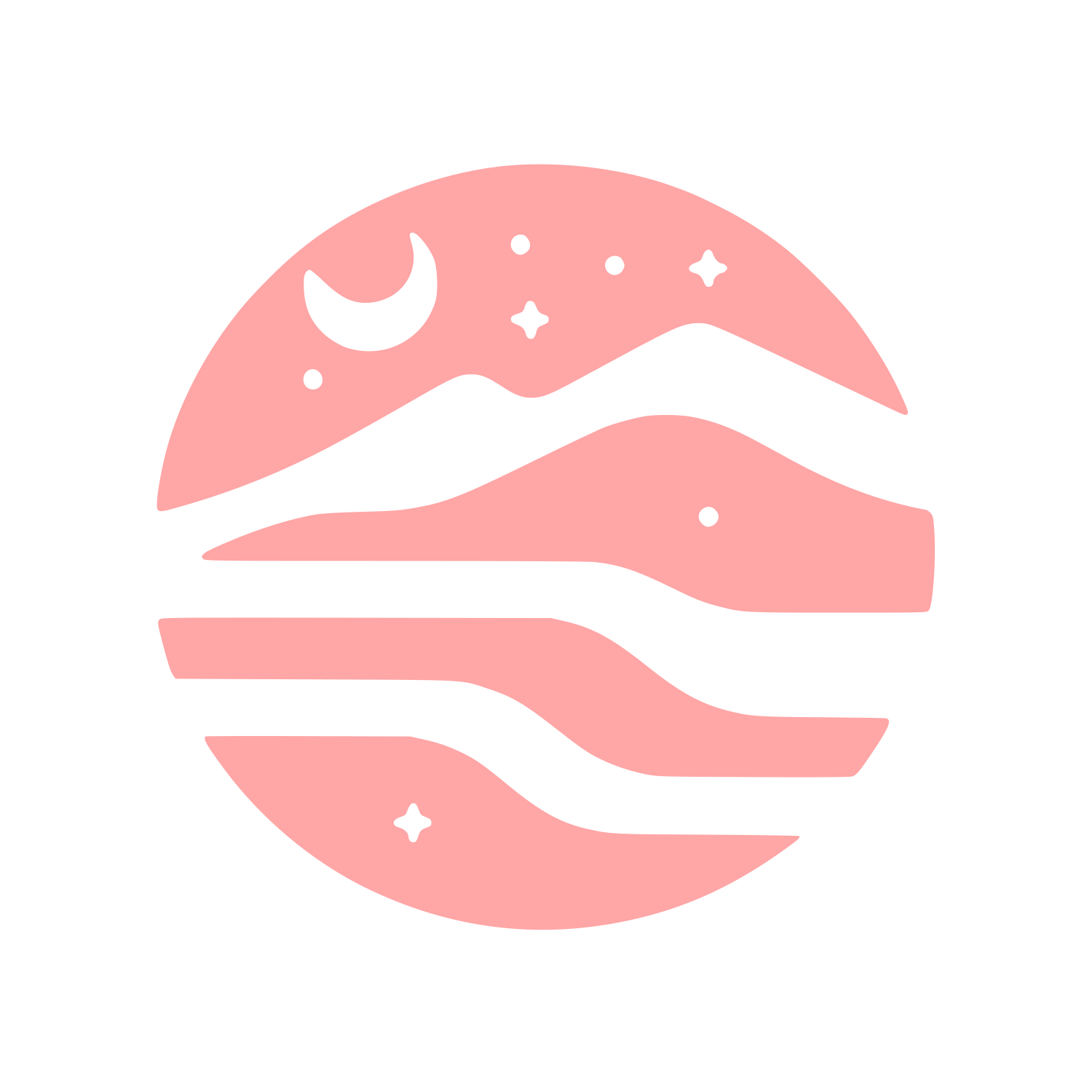 Night Mountains Logo #ffa6a6