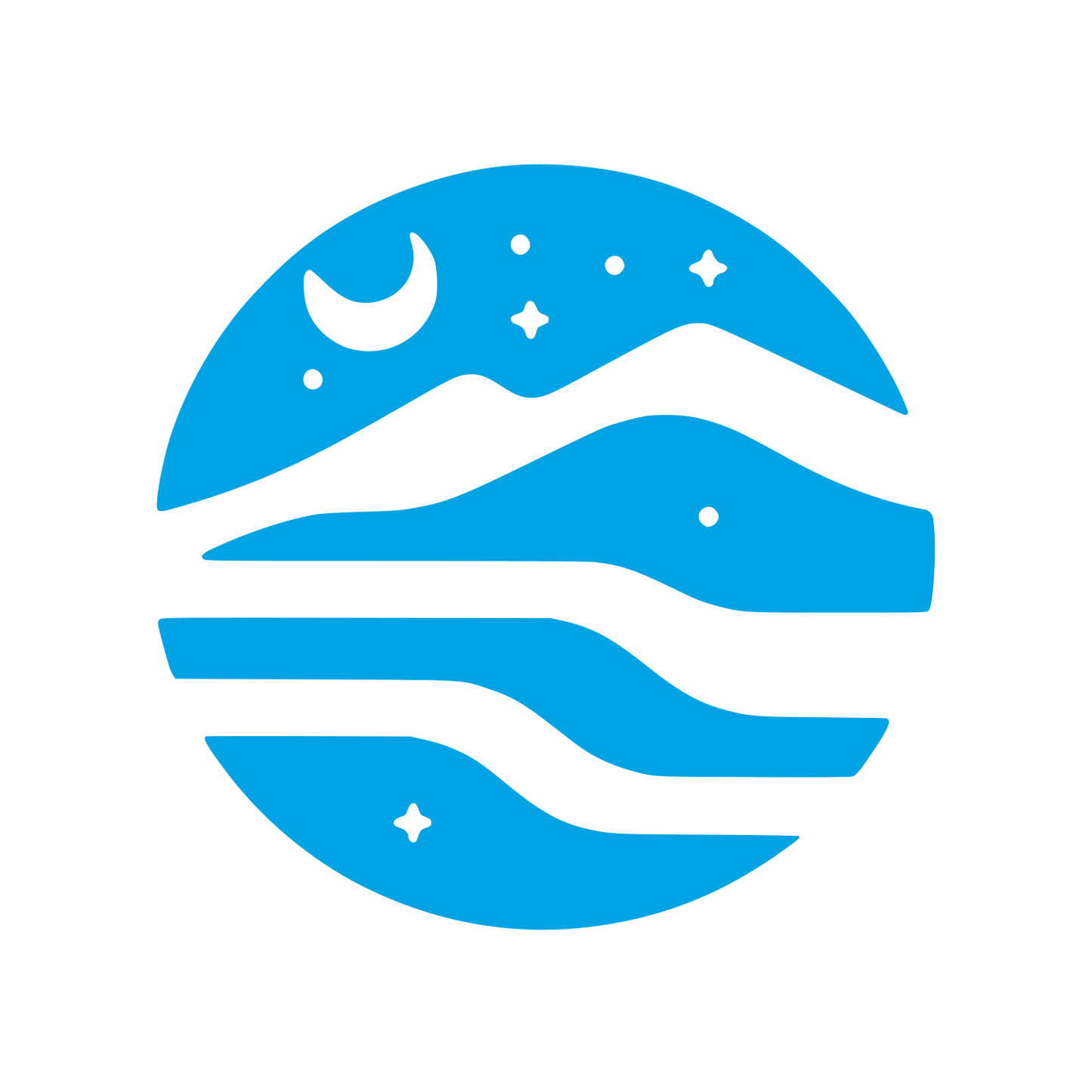 Night Mountains Logo #00a3e4
