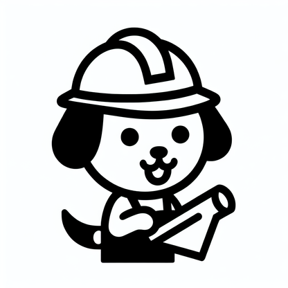 Dog in Hard Hat Logo