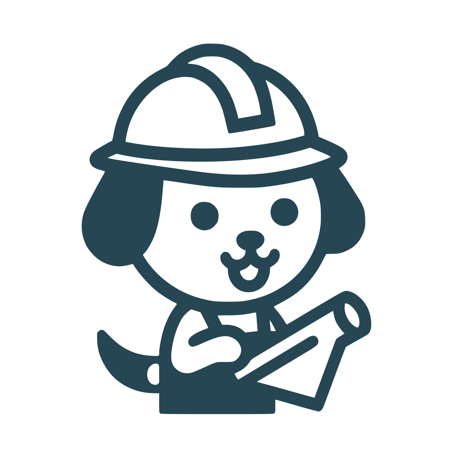 Dog in Hard Hat Logo #264653