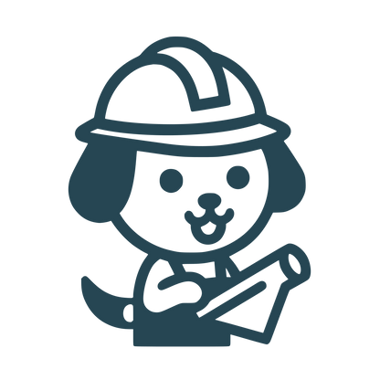 Dog in Hard Hat Logo #264653