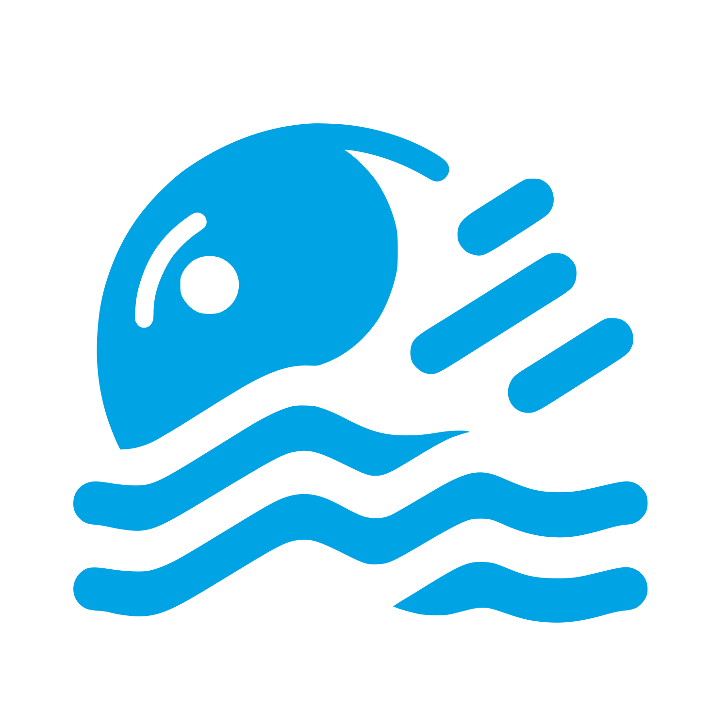 Swimming Logo #00a3e4