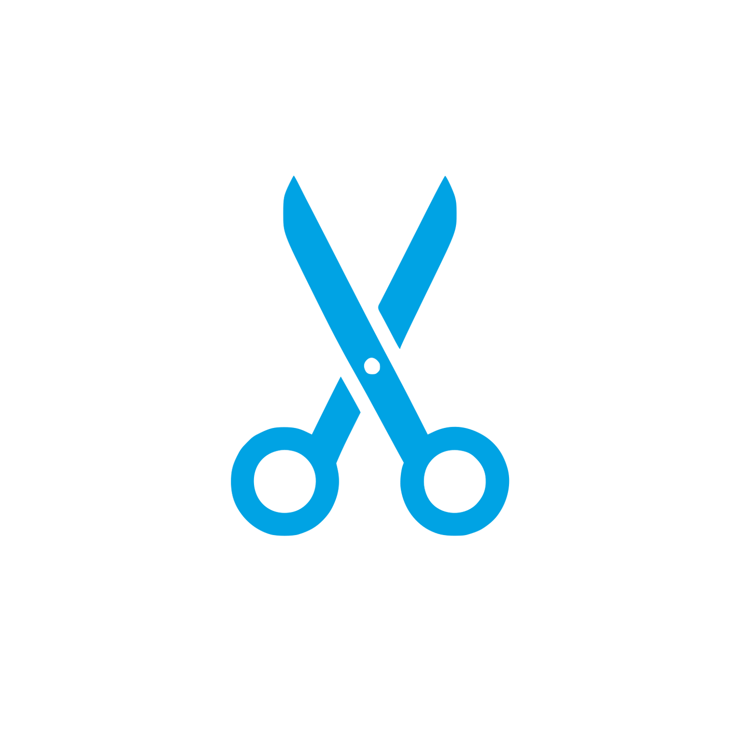 Scissors Logo Design #00a3e4
