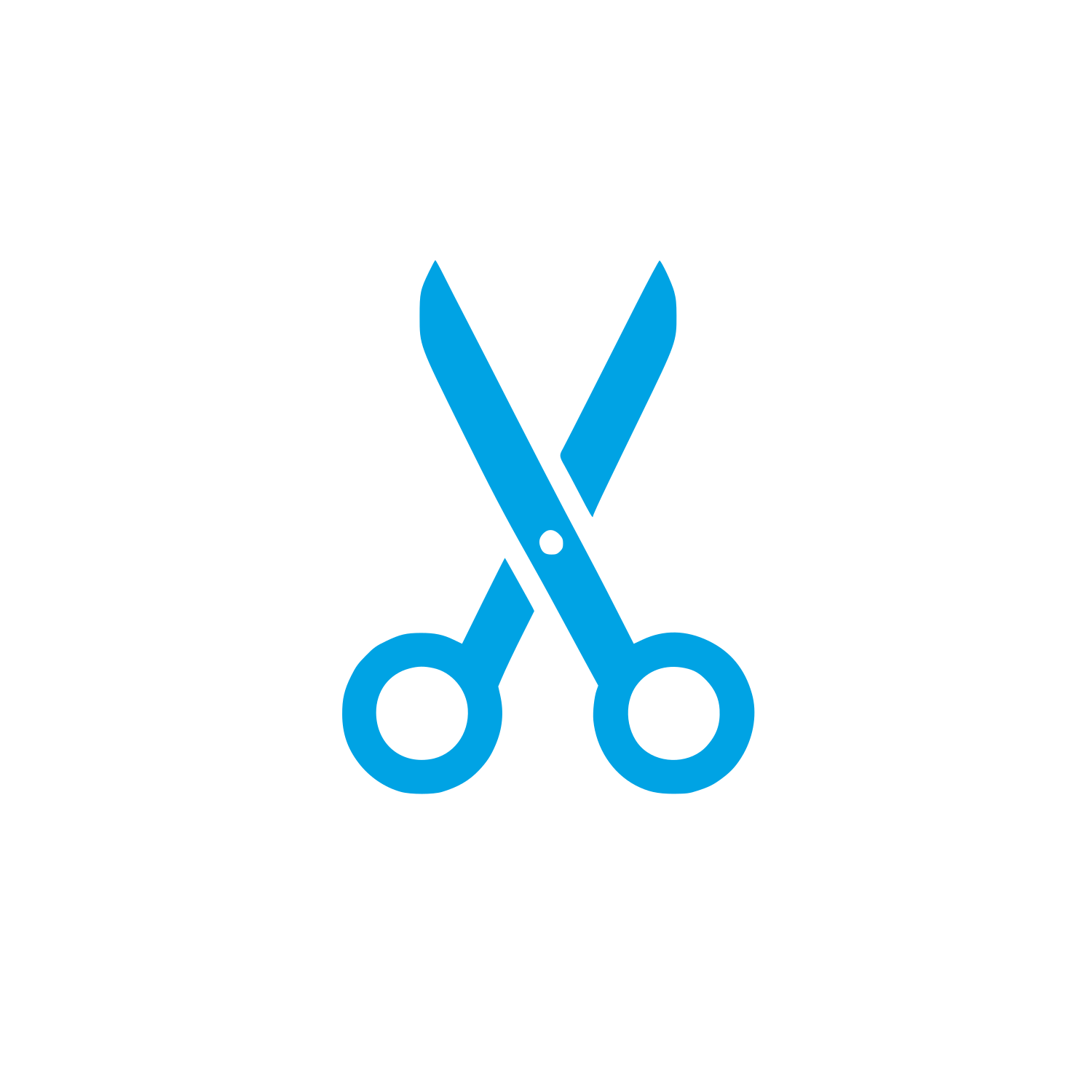 Scissors Logo Design #00a3e4