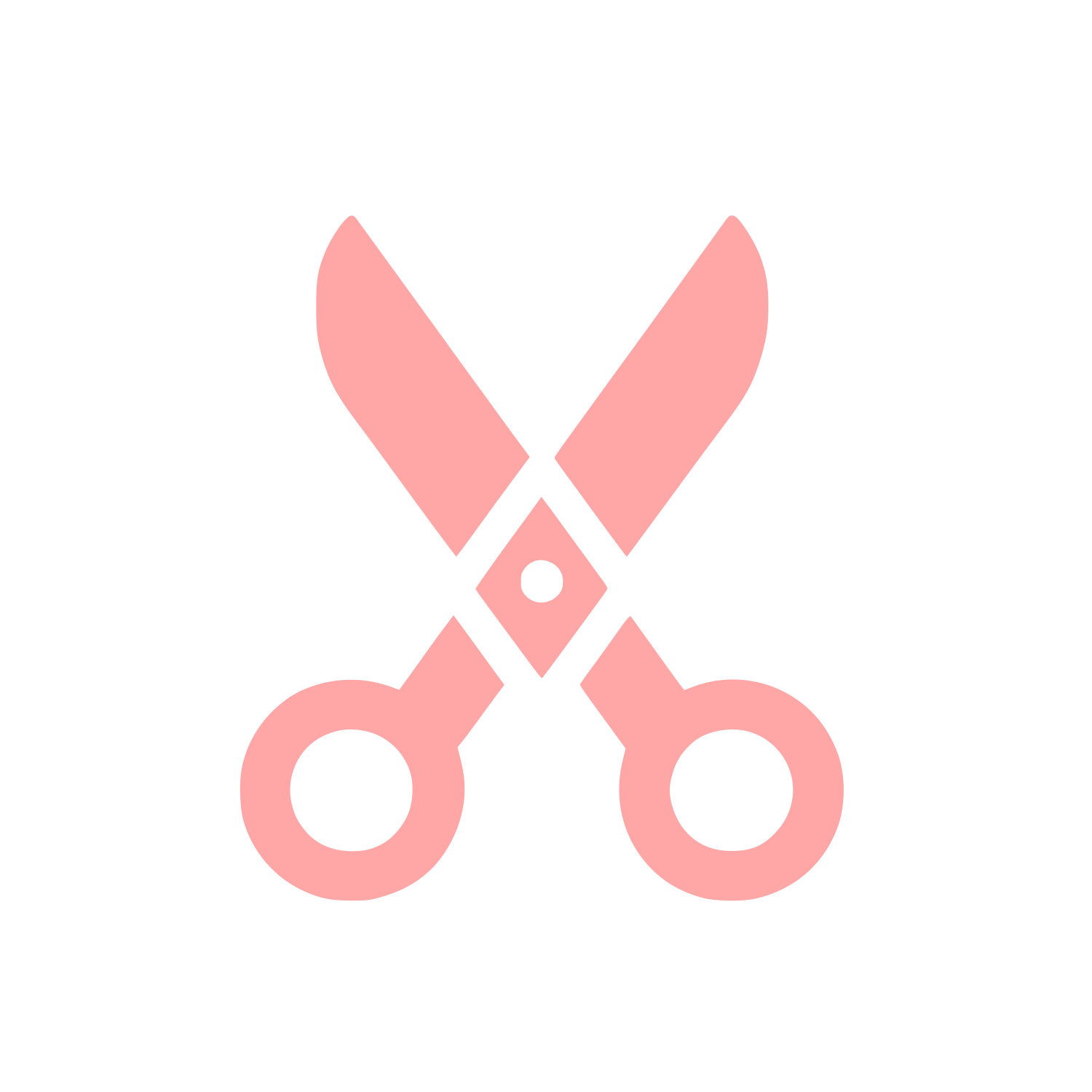 Scissors Logo Design #ffa6a6
