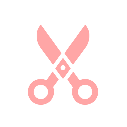 Scissors Logo Design #ffa6a6