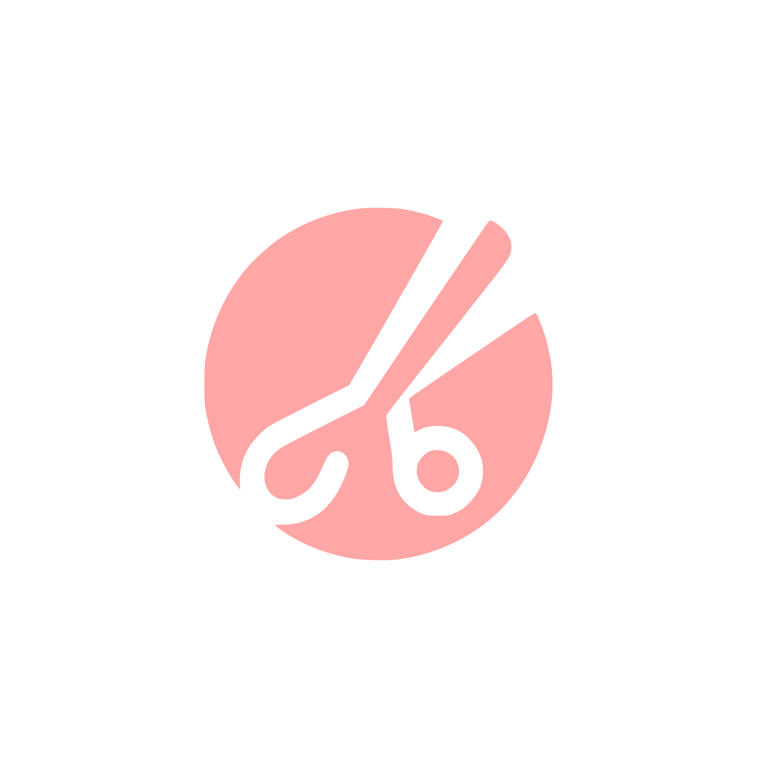 Scissors Circle Logo #ffa6a6