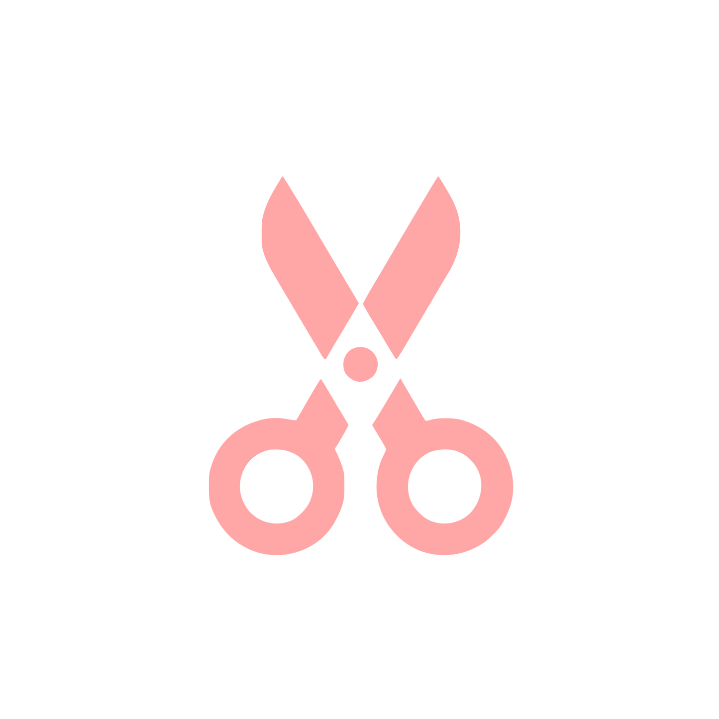Scissors Graphic Logo #ffa6a6