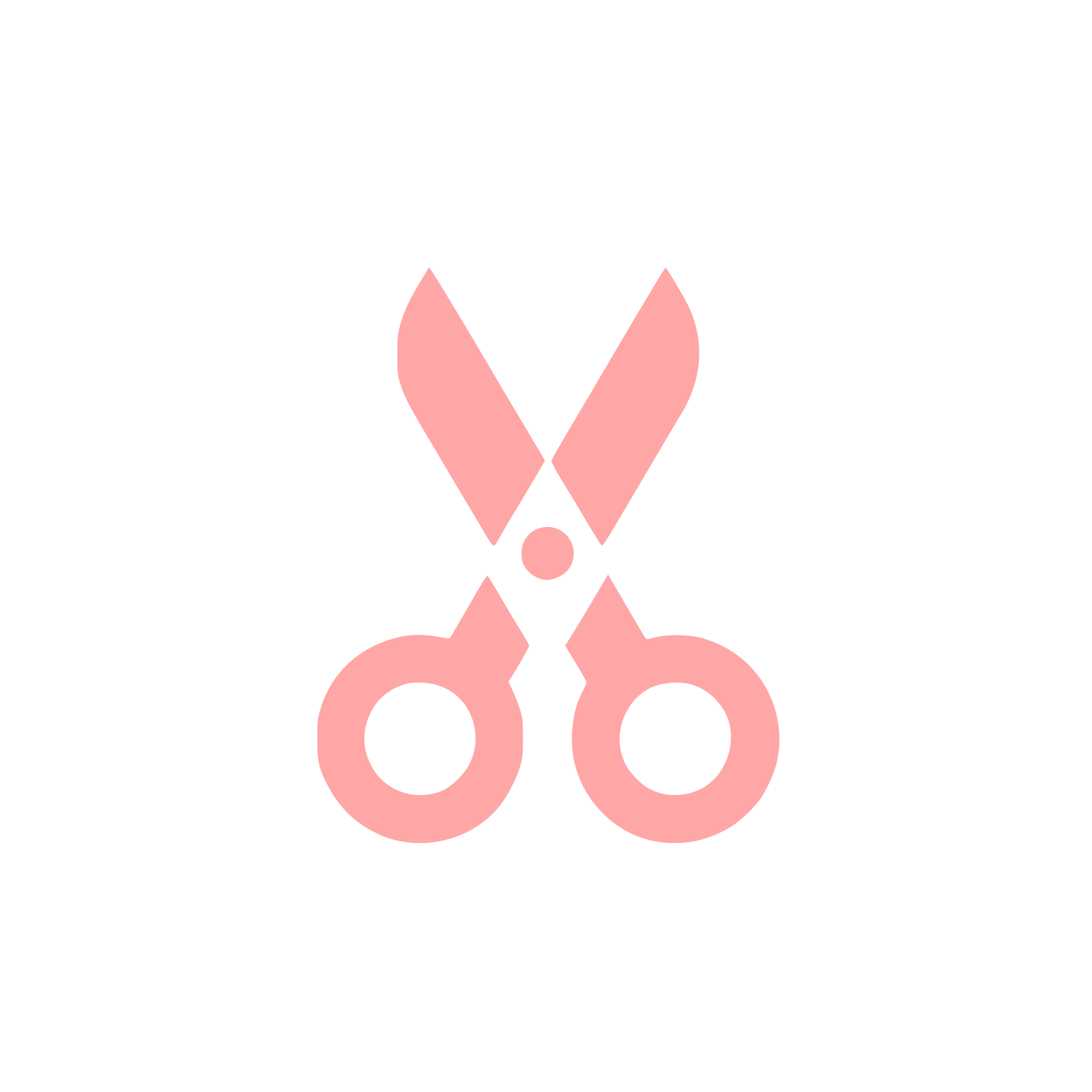 Scissors Graphic Logo #ffa6a6
