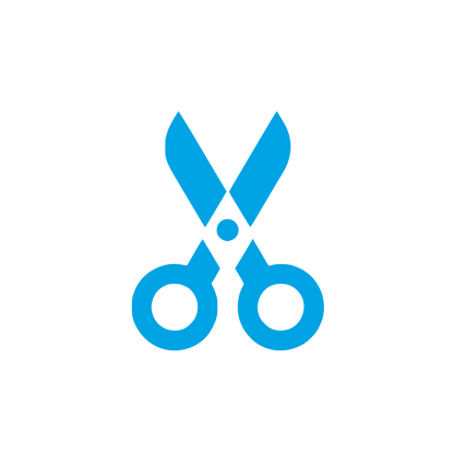 Scissors Graphic Logo #00a3e4