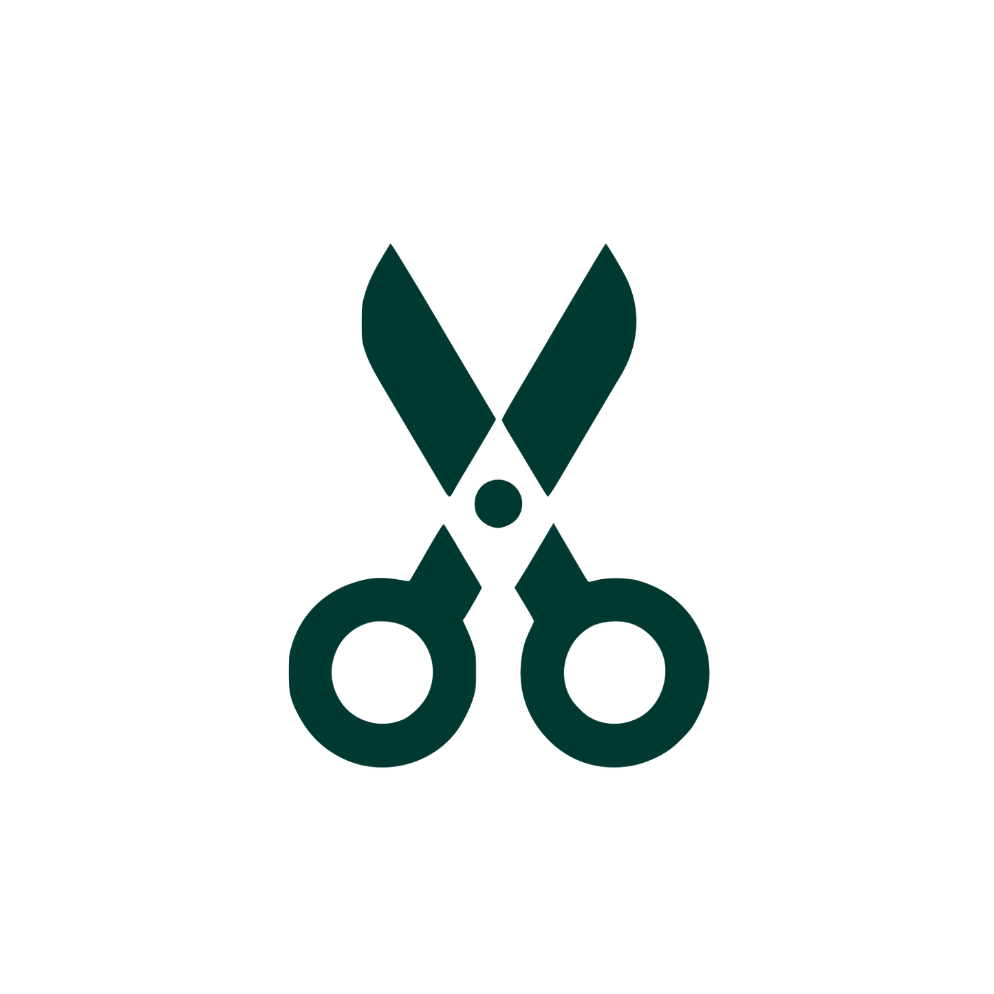 Scissors Graphic Logo #003932