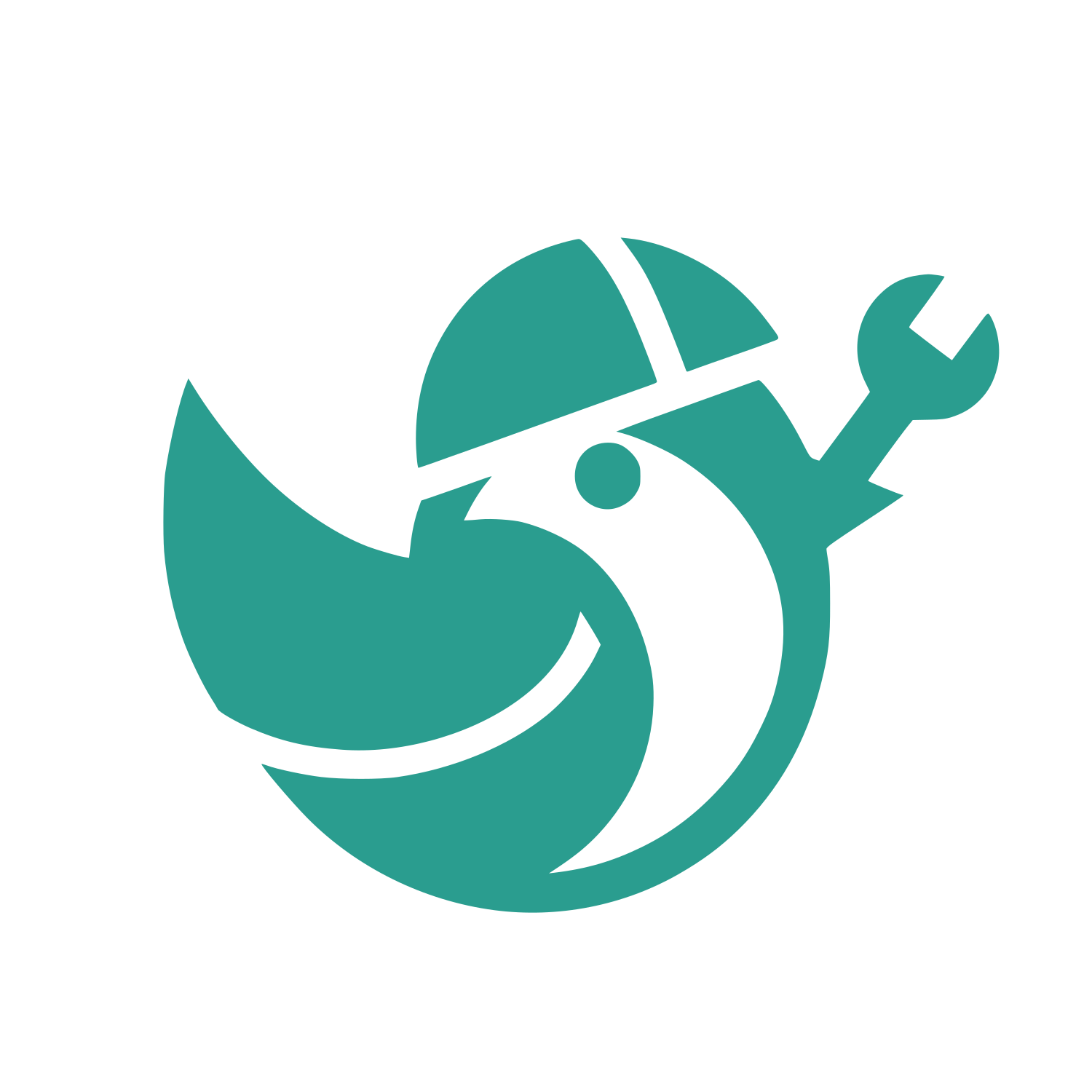 Bird with Hard Hat Logo #2A9D8F