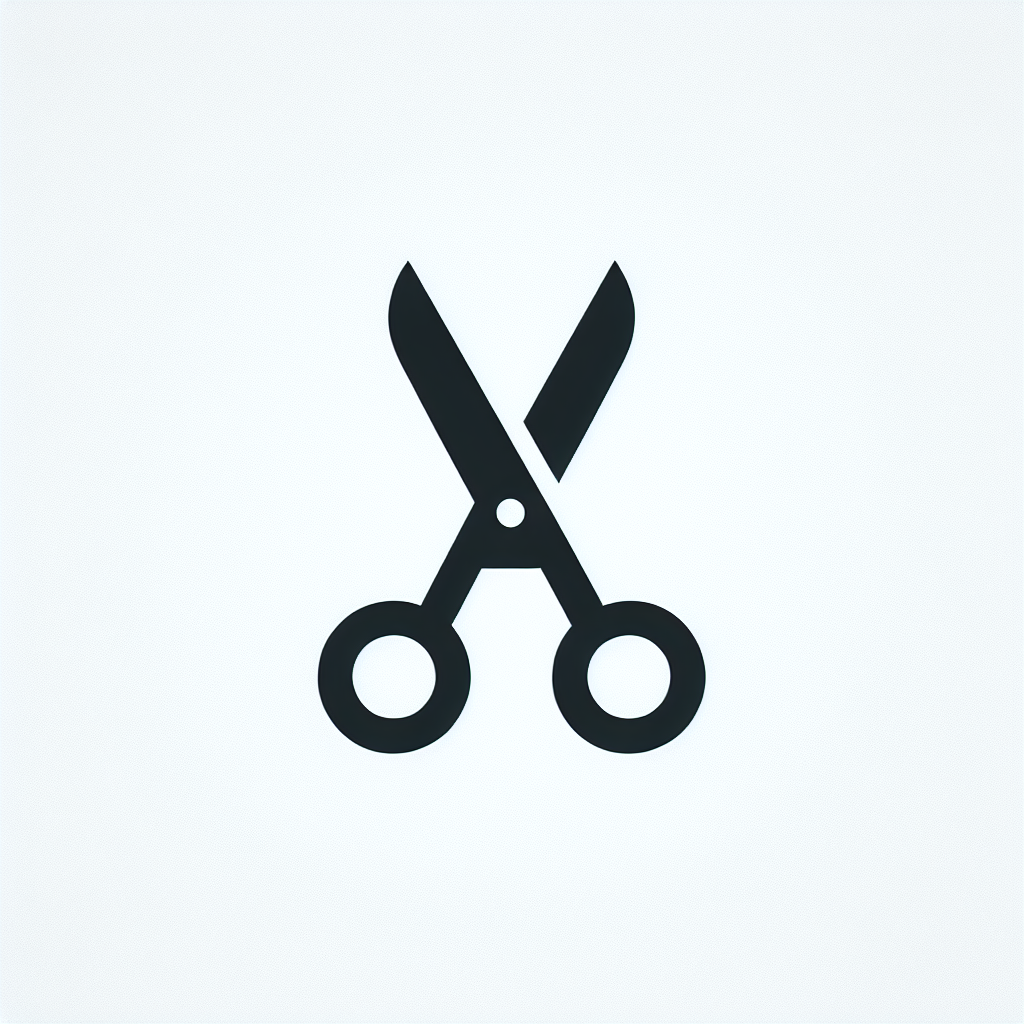 Scissors Silhouette Logo