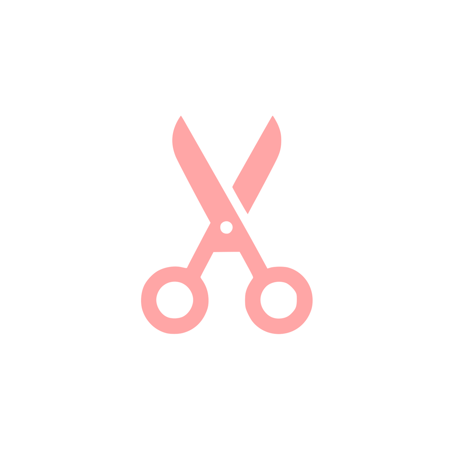 Scissors Silhouette Logo #ffa6a6