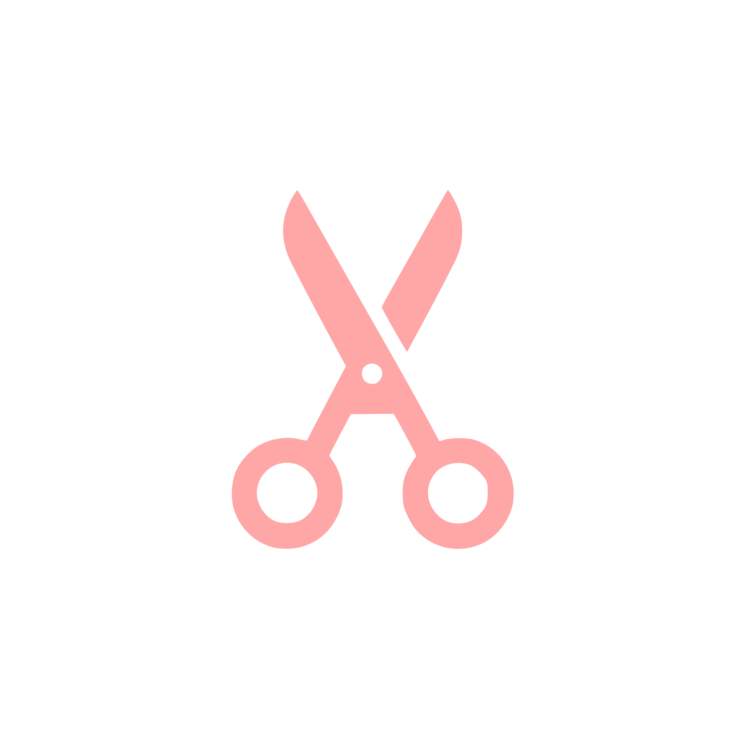 Scissors Silhouette Logo #ffa6a6