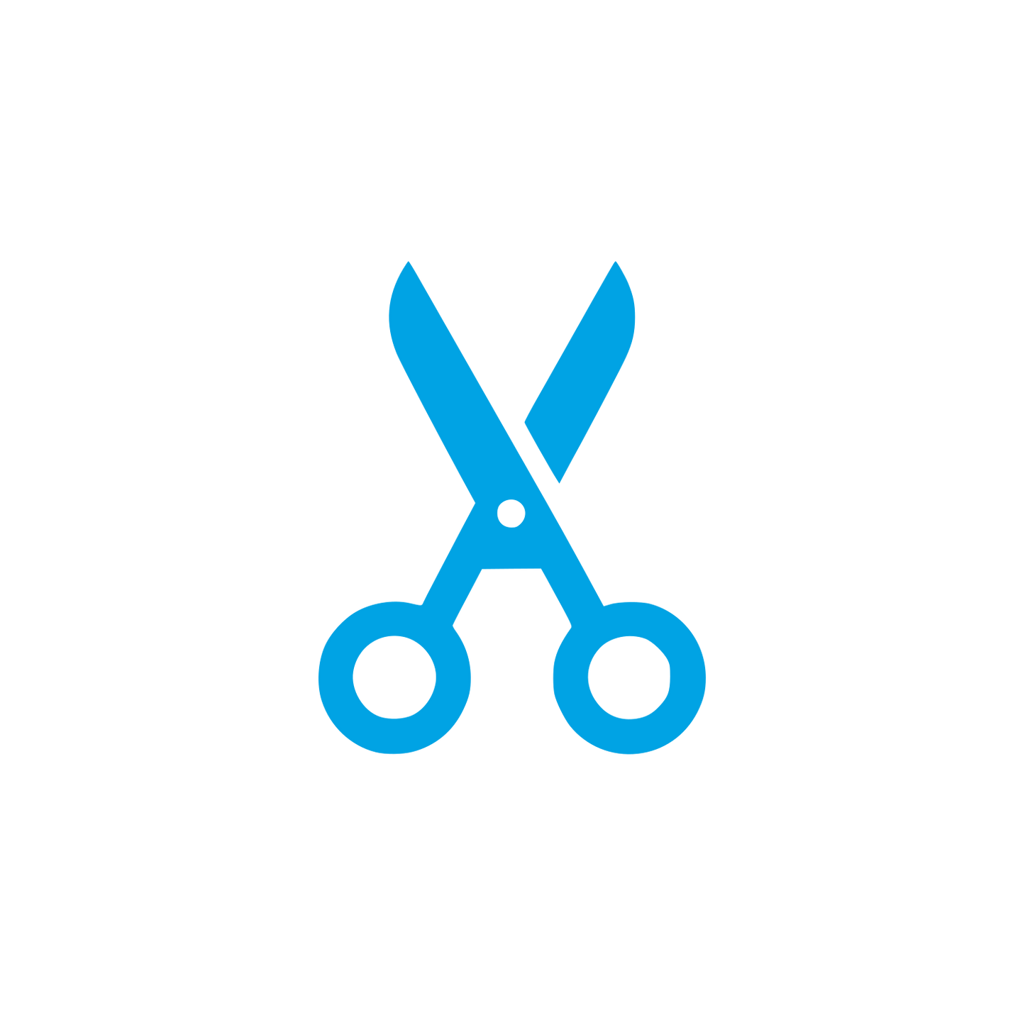 Scissors Silhouette Logo #00a3e4