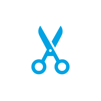 Scissors Silhouette Logo #00a3e4