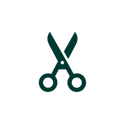 Scissors Silhouette Logo #003932