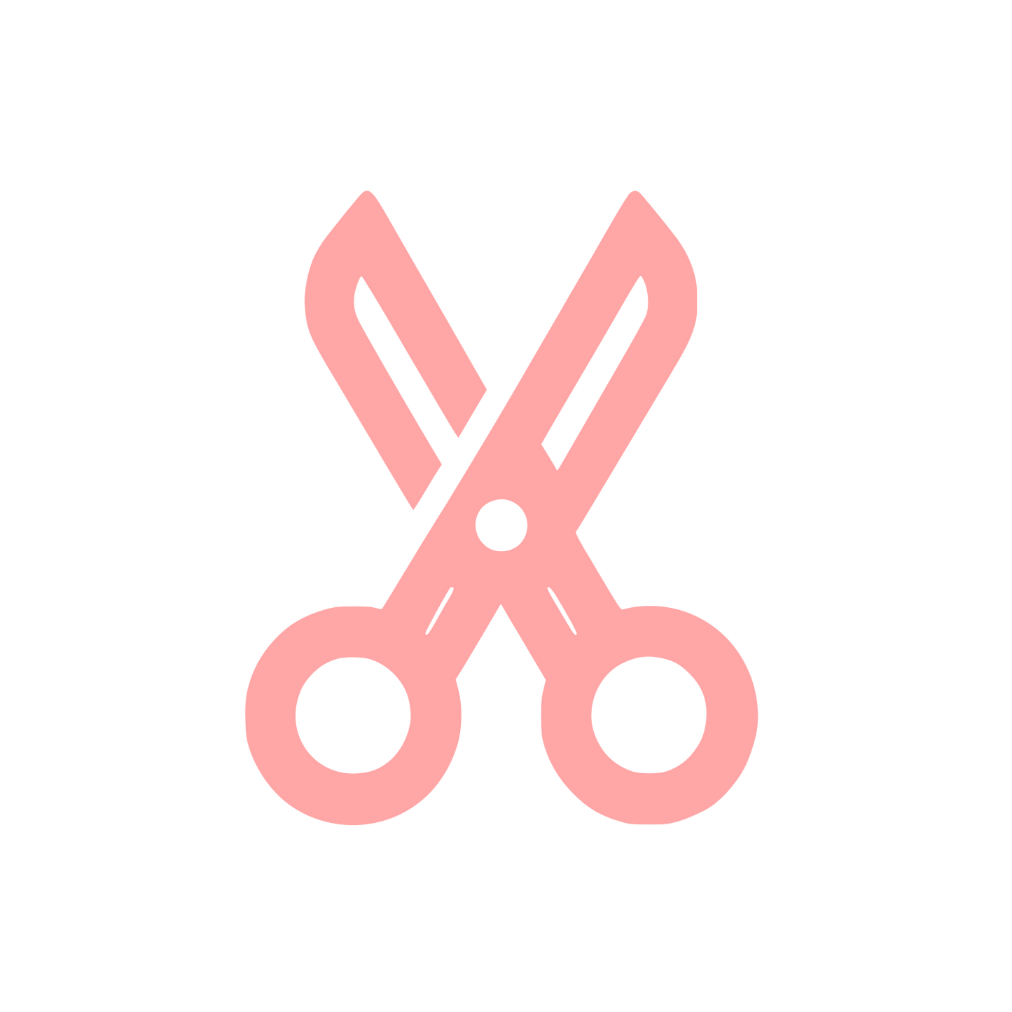 Scissors Symbol Logo #ffa6a6