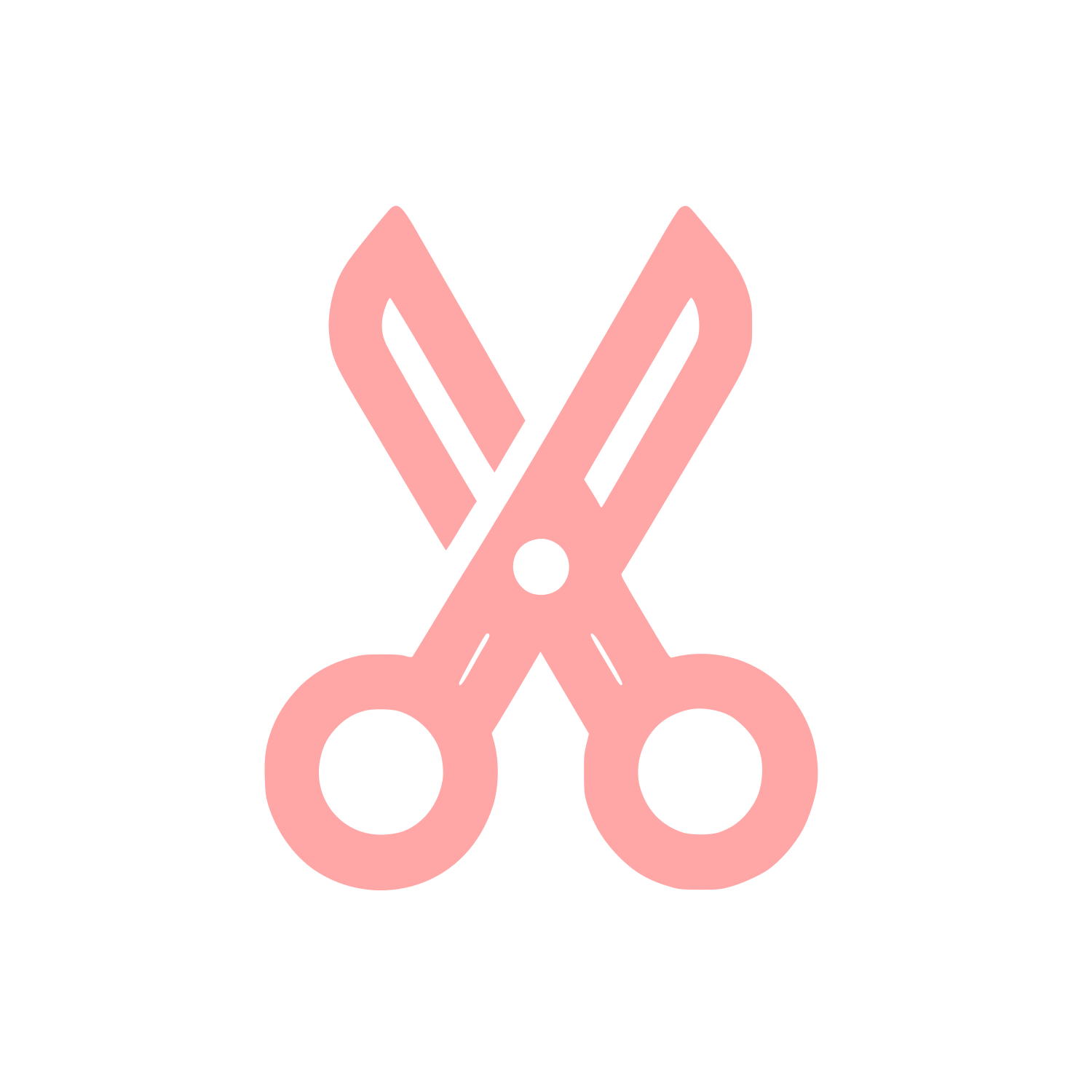 Scissors Symbol Logo #ffa6a6