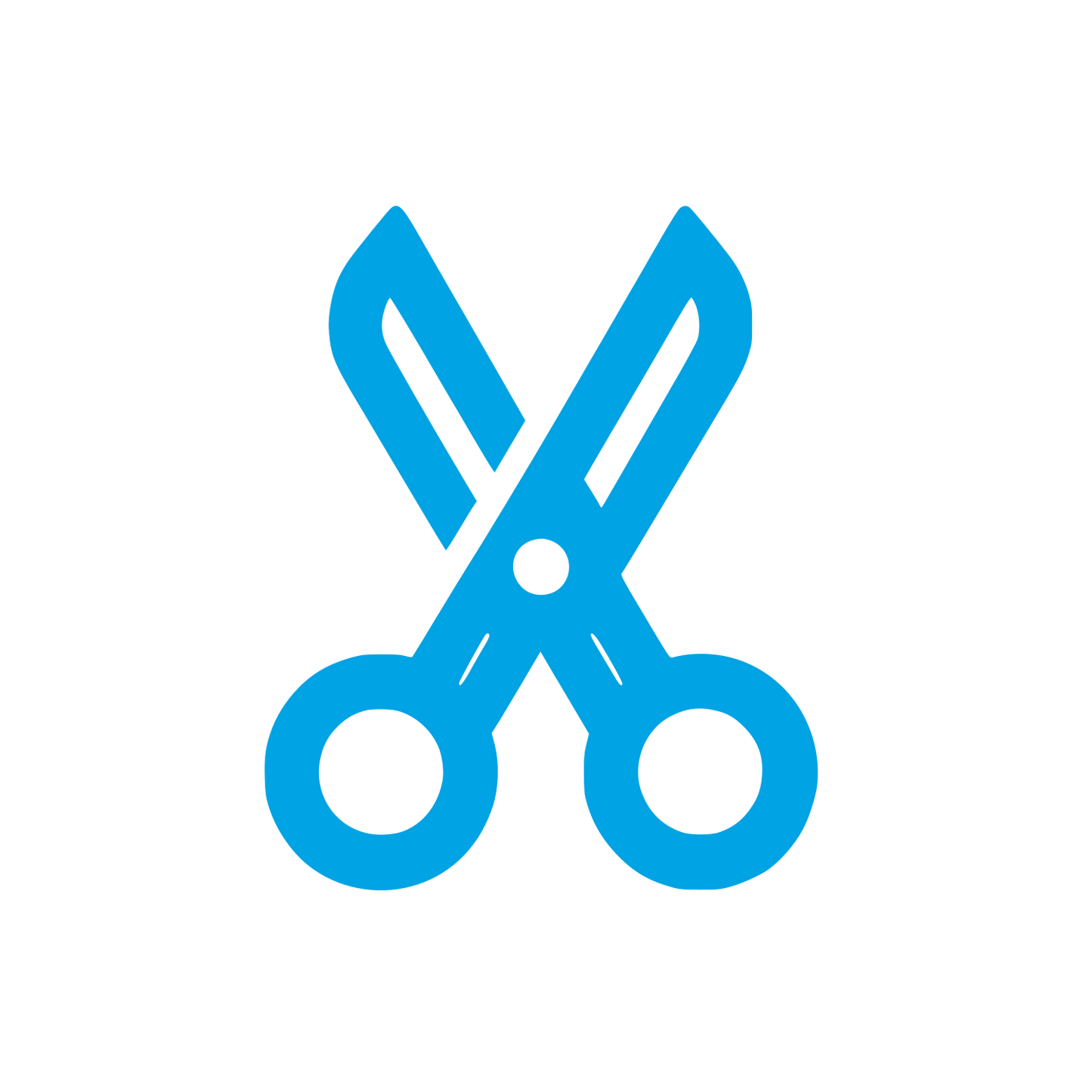 Scissors Symbol Logo #00a3e4