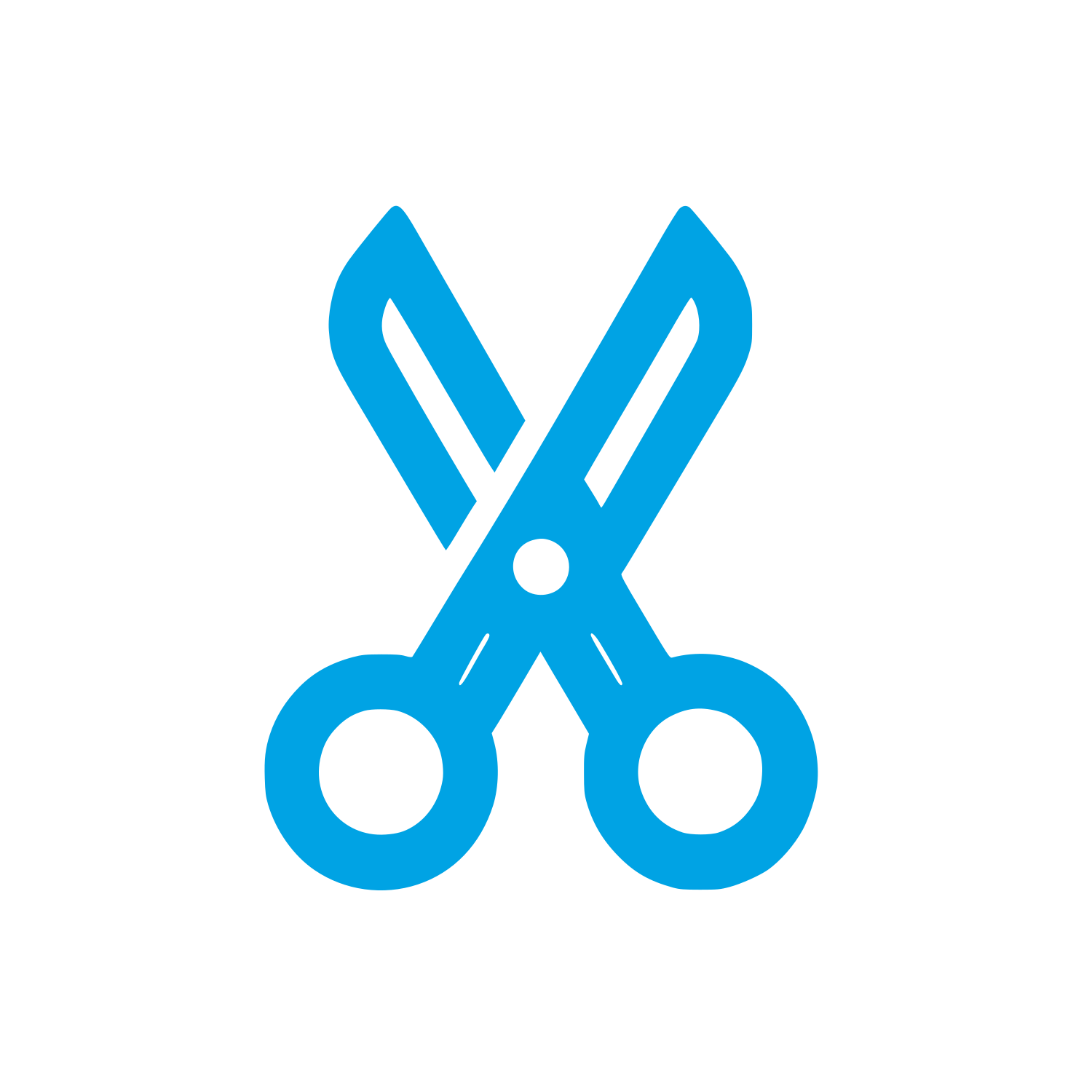 Scissors Symbol Logo #00a3e4