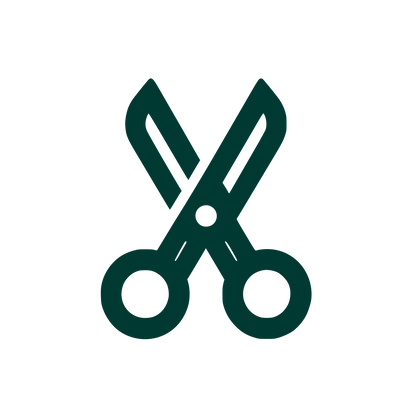 Scissors Symbol Logo #003932