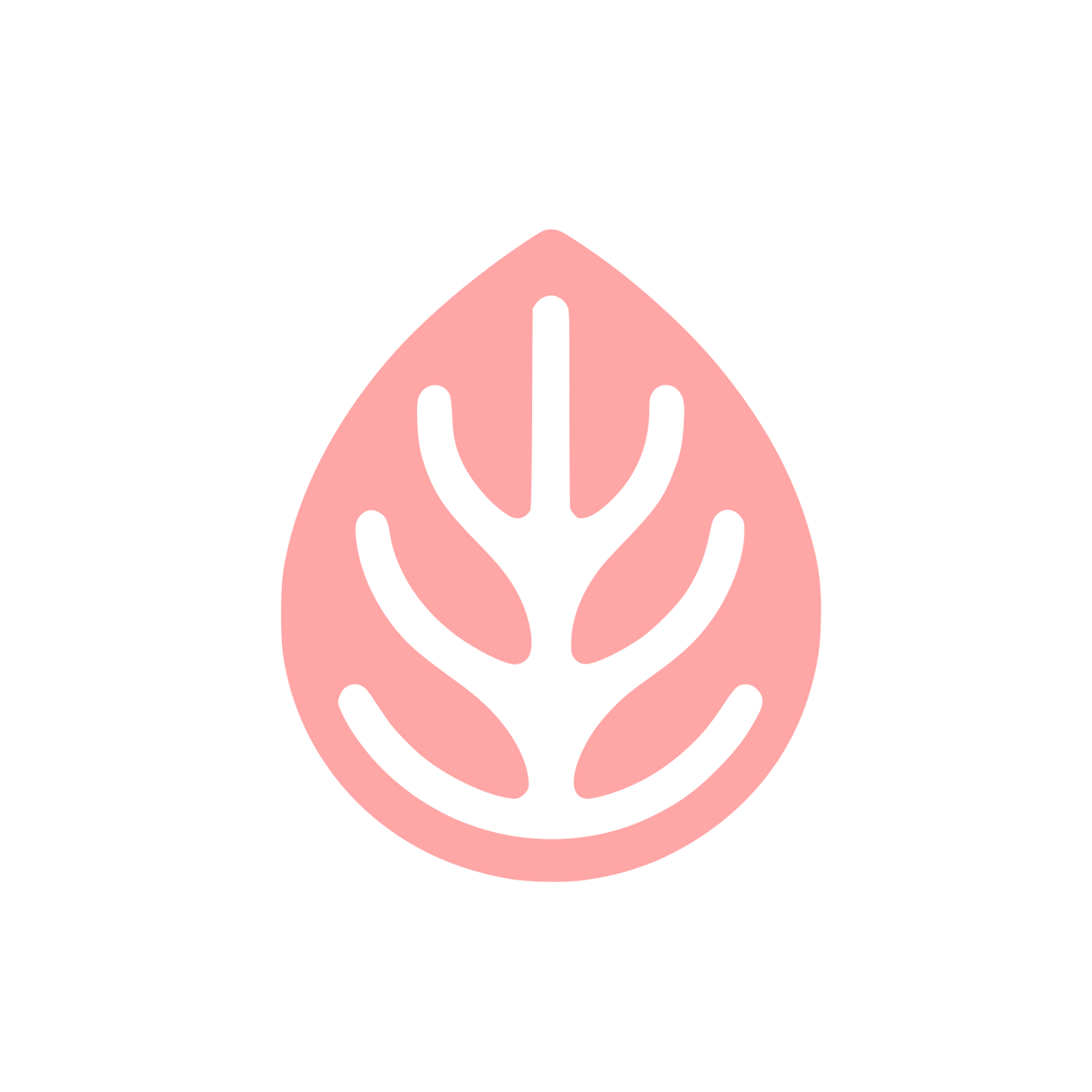 Leaf Pattern Logo #ffa6a6