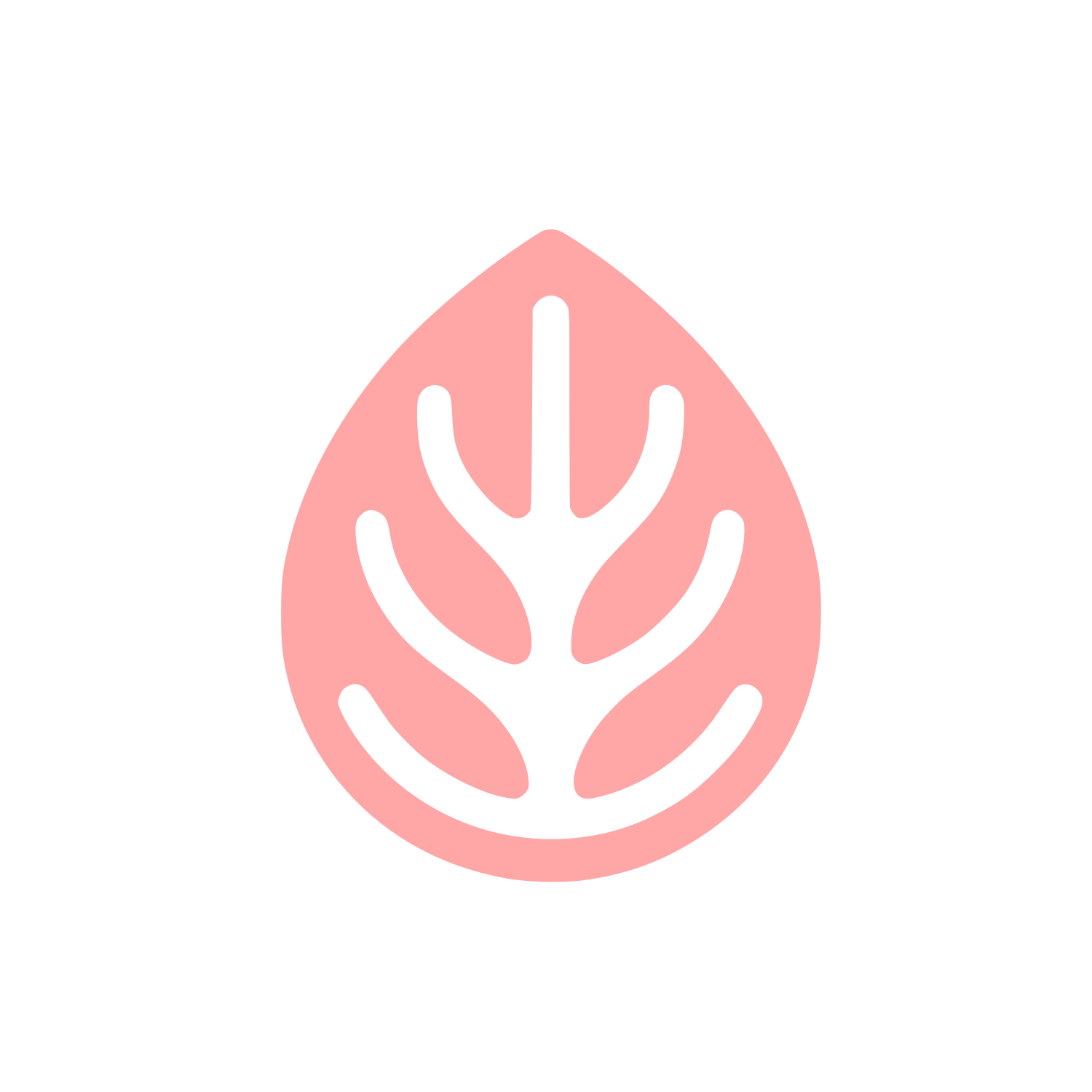 Leaf Pattern Logo #ffa6a6