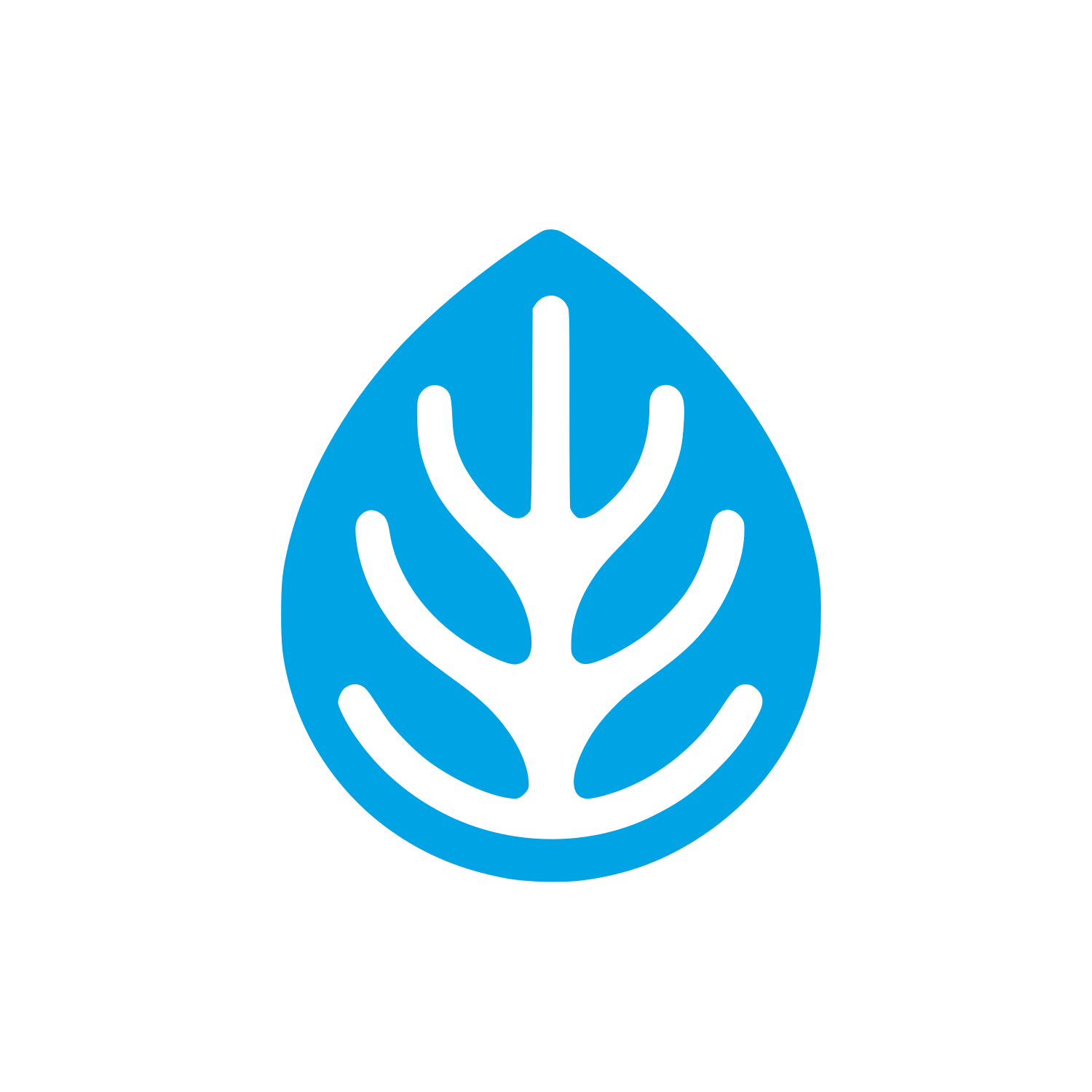 Leaf Pattern Logo #00a3e4