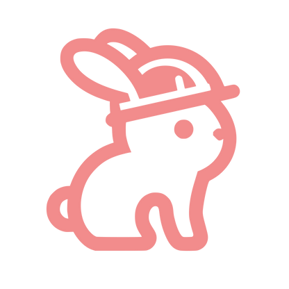 Rabbit with Hat Logo #F28C8C