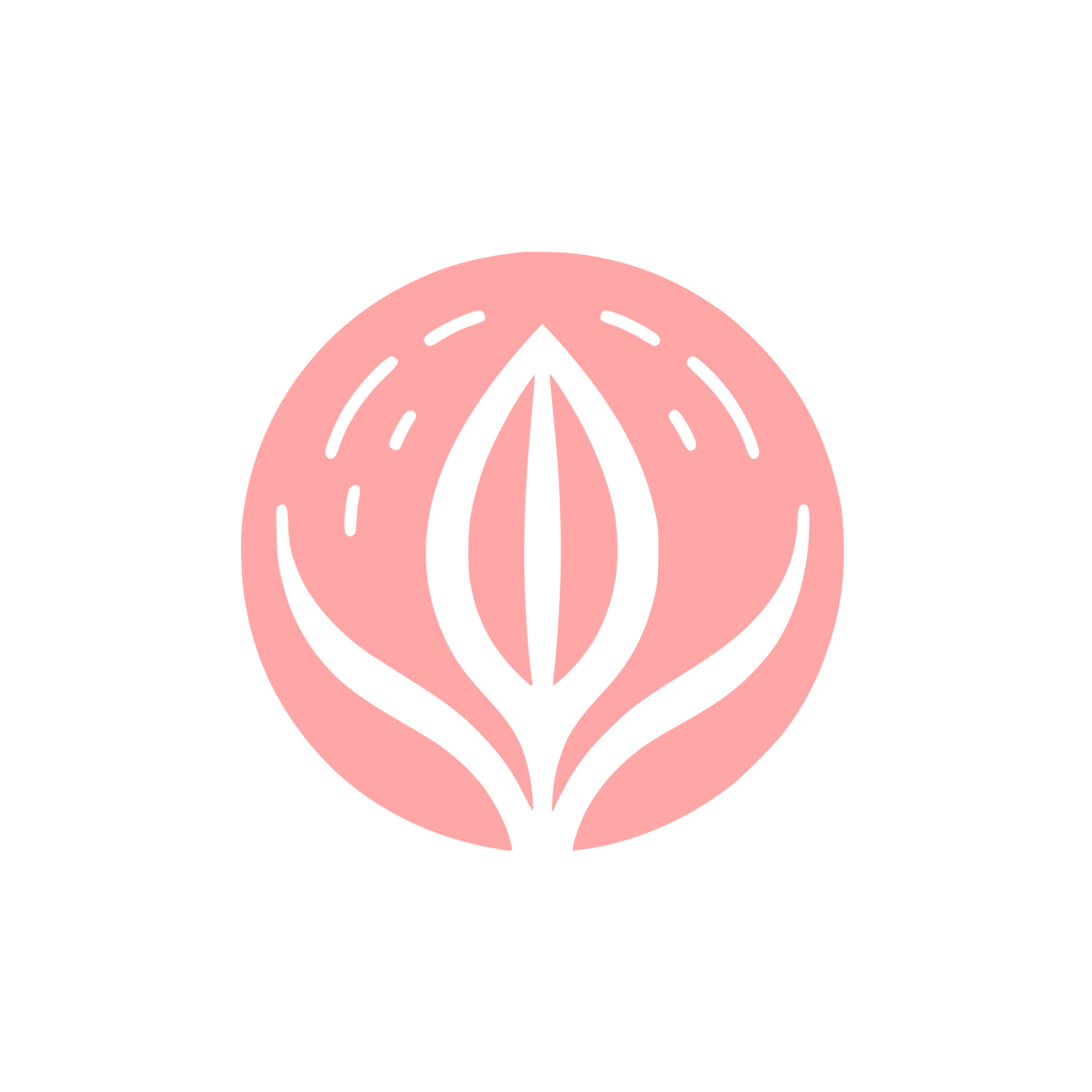 Seed Sprout Monoline Logo #ffa6a6