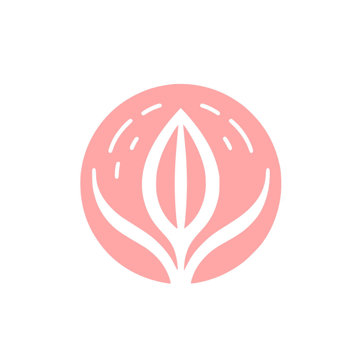 Seed Sprout Monoline Logo #ffa6a6