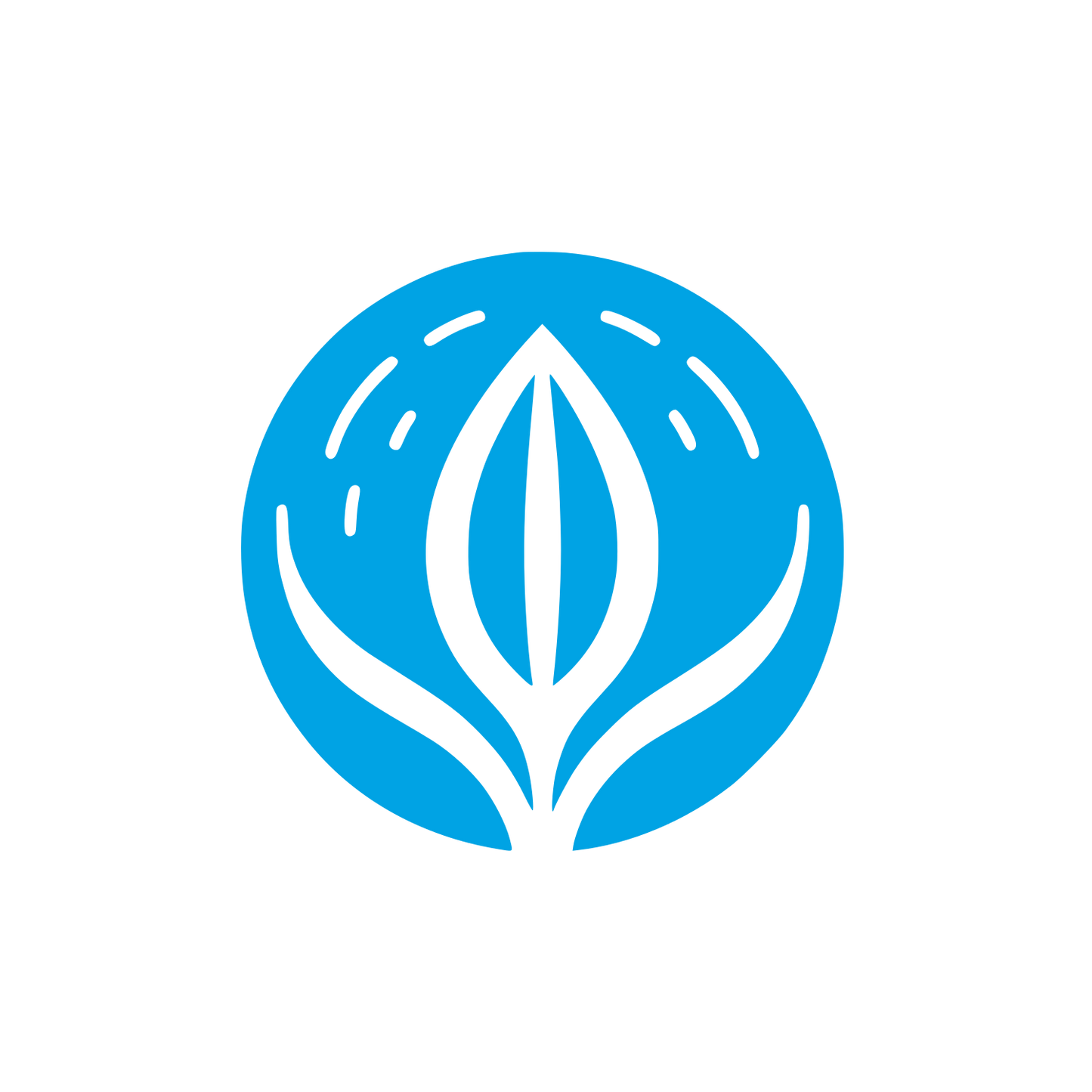 Seed Sprout Monoline Logo #00a3e4