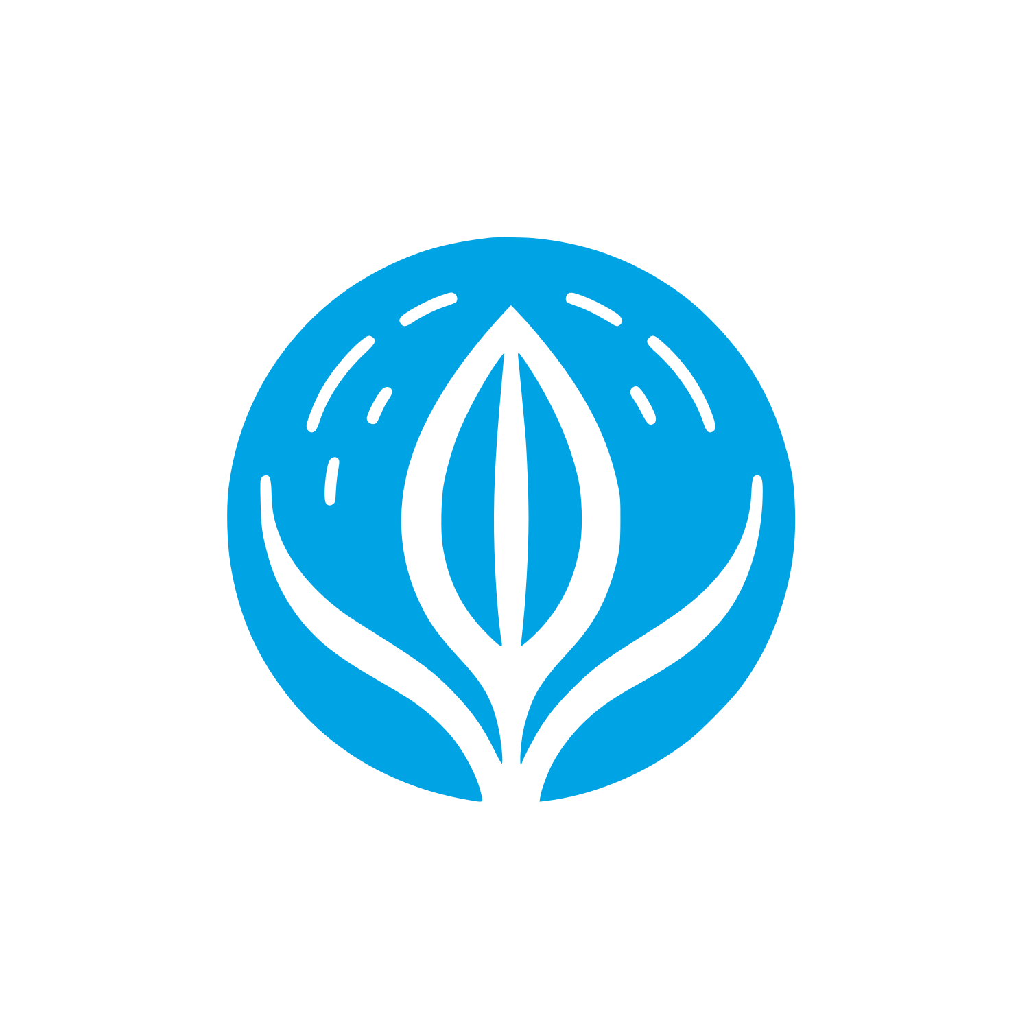 Seed Sprout Monoline Logo #00a3e4