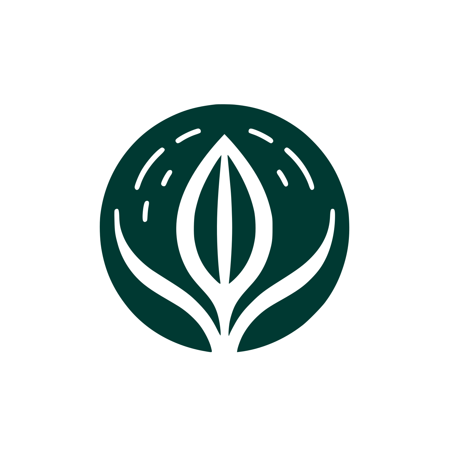 Seed Sprout Monoline Logo #003932