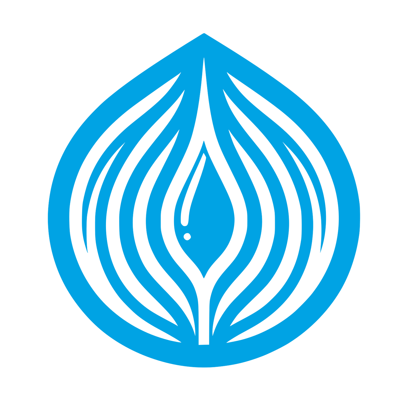Abstract Onion Logo #00a3e4