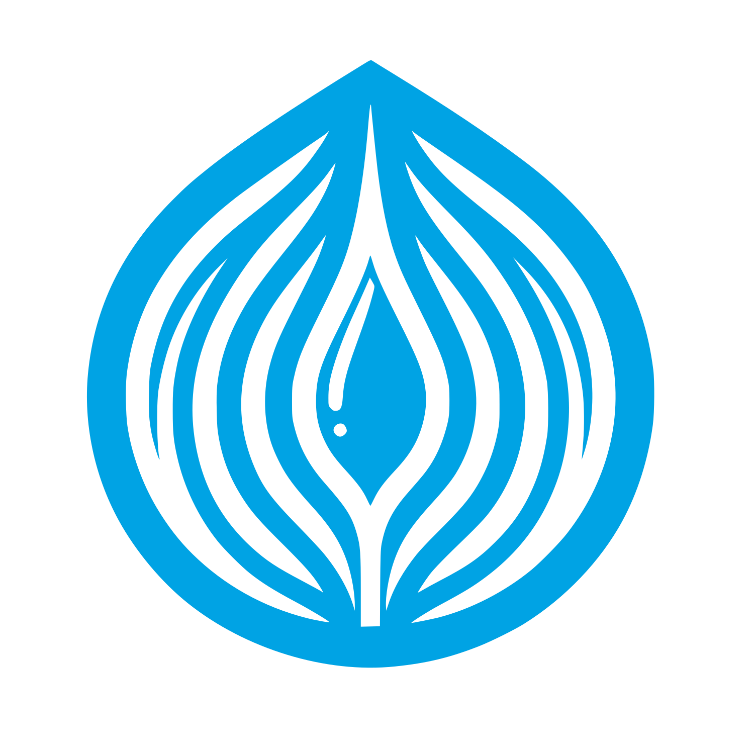 Abstract Onion Logo #00a3e4