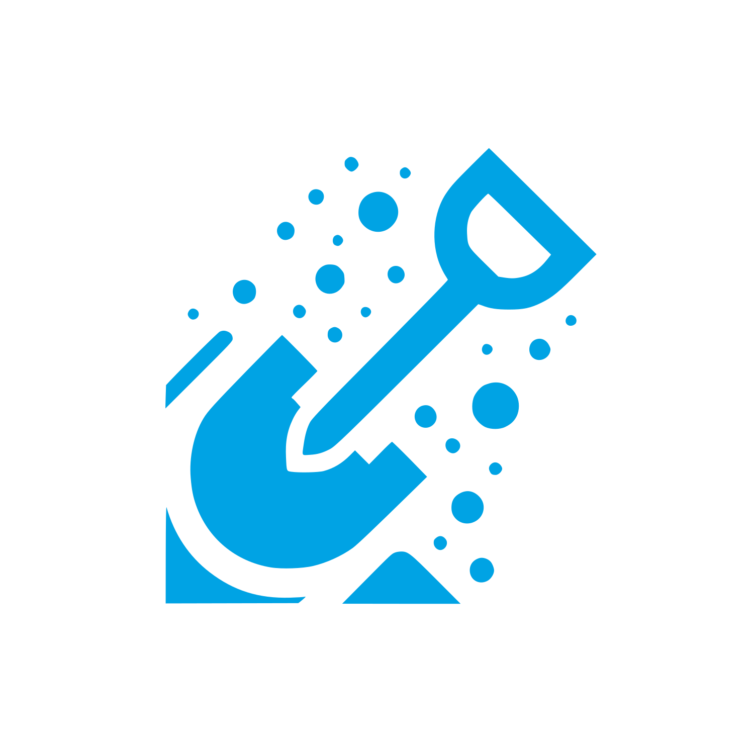 Digging Shovel Logo #00a3e4