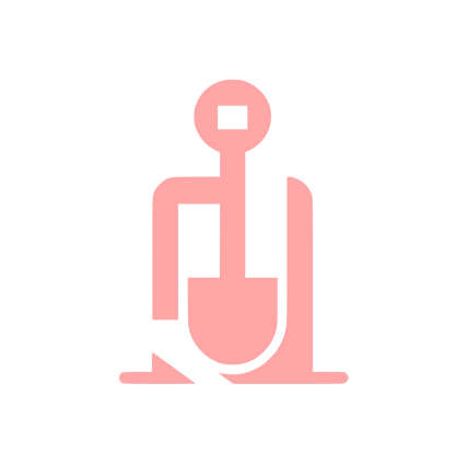 Abstract Shovel Logo #ffa6a6