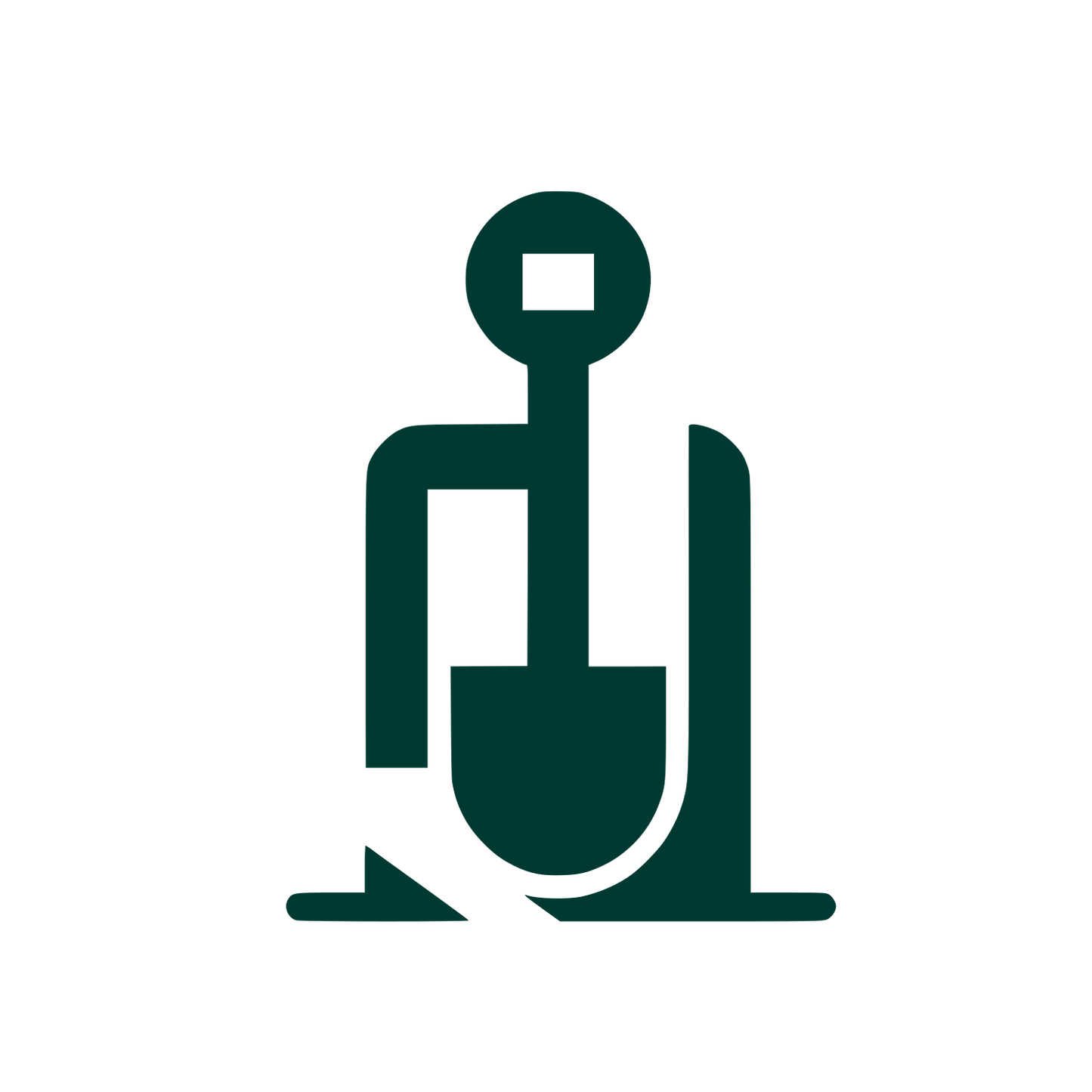 Abstract Shovel Logo #003932