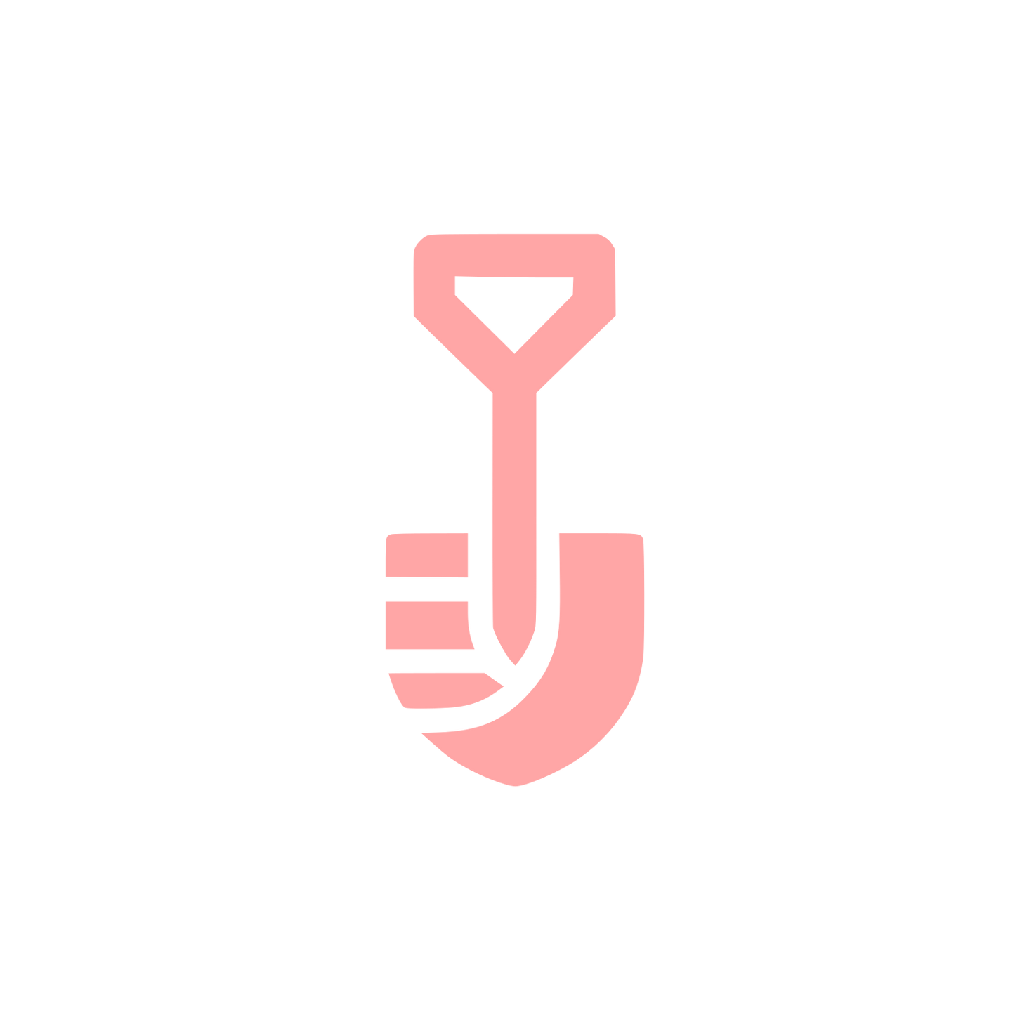 Black Shovel Logo #ffa6a6