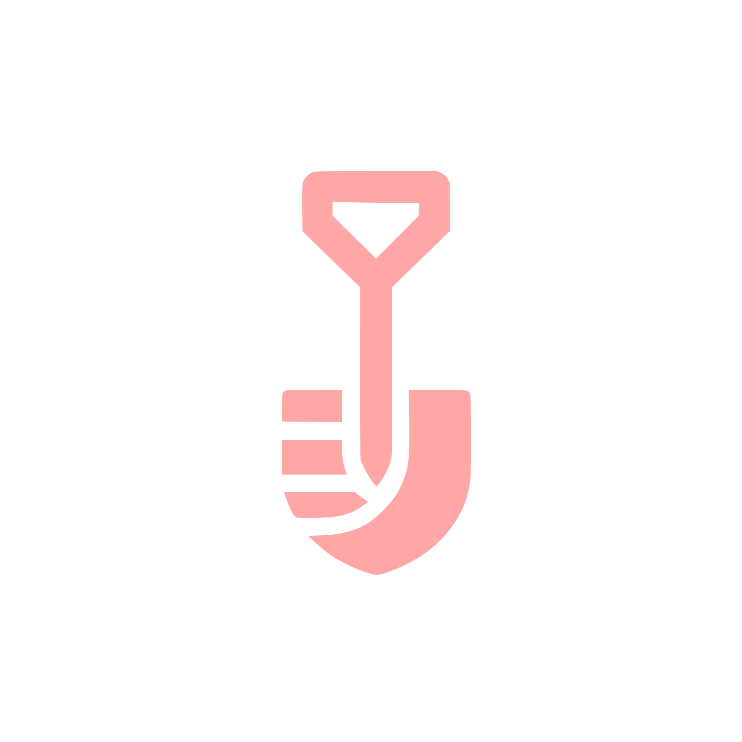 Black Shovel Logo #ffa6a6