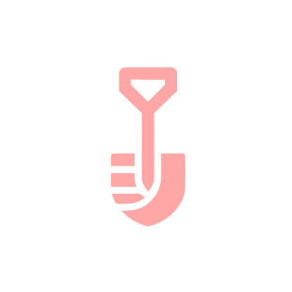 Black Shovel Logo #ffa6a6